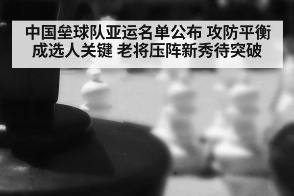 中国垒球队亚运名单公布 攻防平衡成选人关键 老将压阵新秀待突破